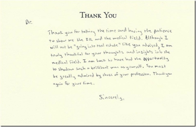 thank you notes. to write a thank you note