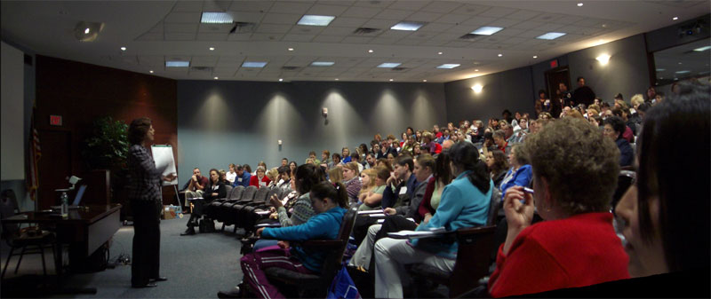 A well-attended lecture