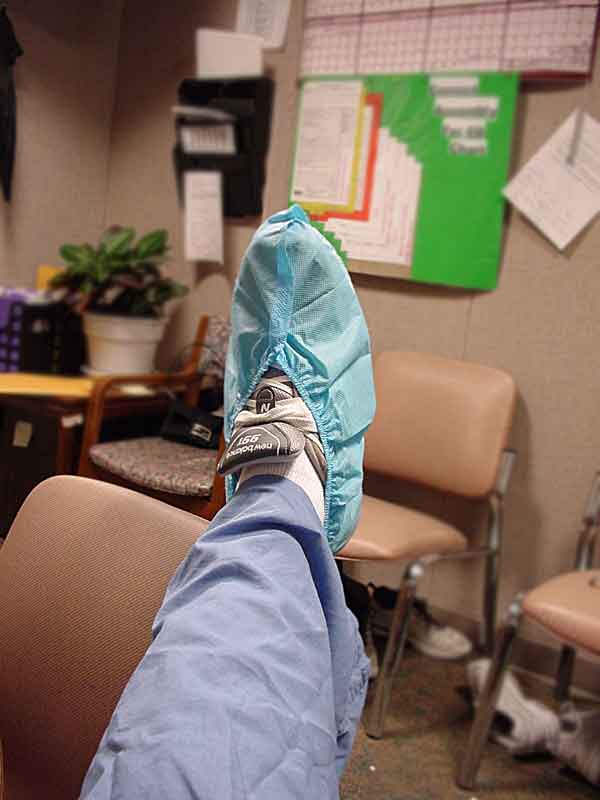 shoe covers in hospital